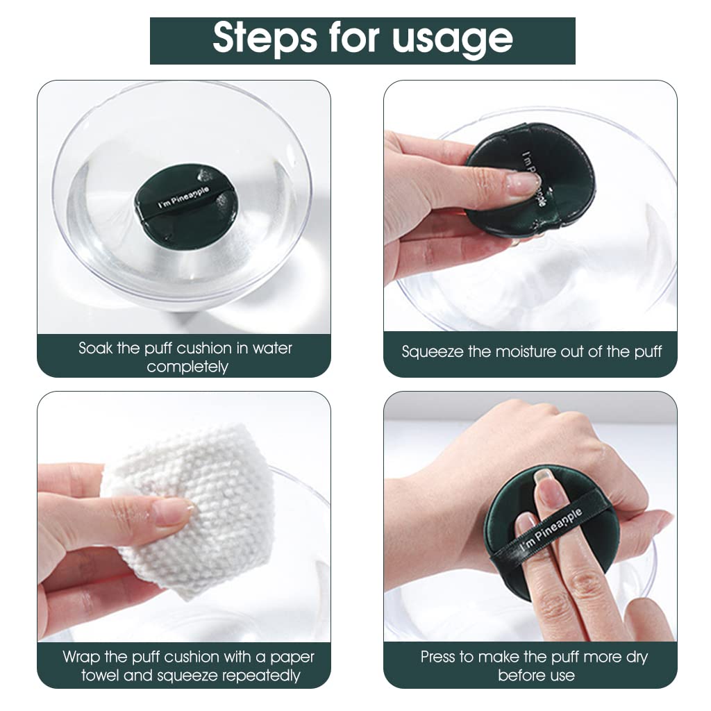 MAYCREATE 7Pcs Makeup Puffs Makeup Blender Sponge Powder Puff, Latex-free Makeup Sponge Air Cushion Pads for Liquid Foundation, Cream, Powder, Concealer, Wet & Dry Dual Use((Green) MAYCREATE 7Pcs Makeup Puffs Makeup Blender Sponge Powder Puff, Latex-free Makeup Sponge Air Cushion Pads for Liquid Foundation, Cream, Powder, Concealer, Wet & Dry Dual Use((Green)